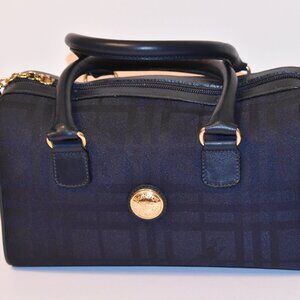 Vintage Burberry Pamela Boston bag in Navy Blue canvas